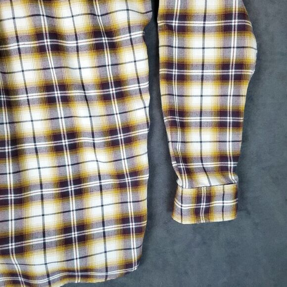 Exofficio Flannel Shirt Men's XL Brown Insect Shield Button Up Outdoor Camp - Picture 13 of 16